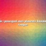 Réponse rapide : pourquoi mes piments bananes deviennent rouges